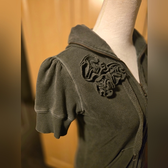 Juicy Couture | Vintage grey Short Sleeve Hoodie. ASO Gilmore Girls Rory. - Picture 9 of 13